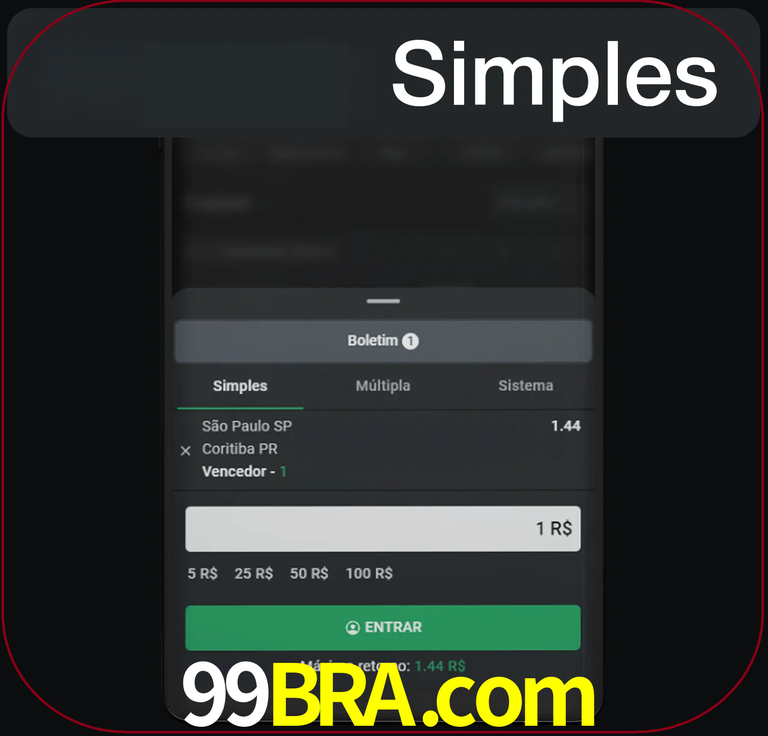 Ganhe seu dinheiro certo com uma única aposta.